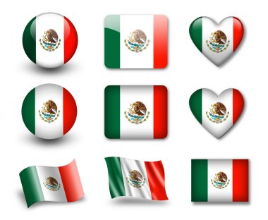 The Mexican flag clipart