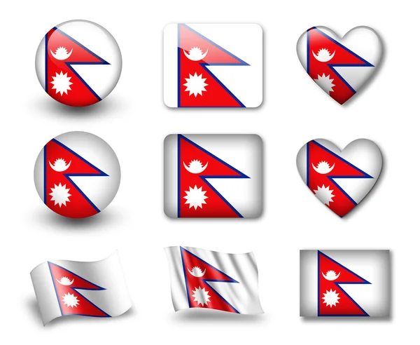 La bandera de Nepal — Foto de Stock