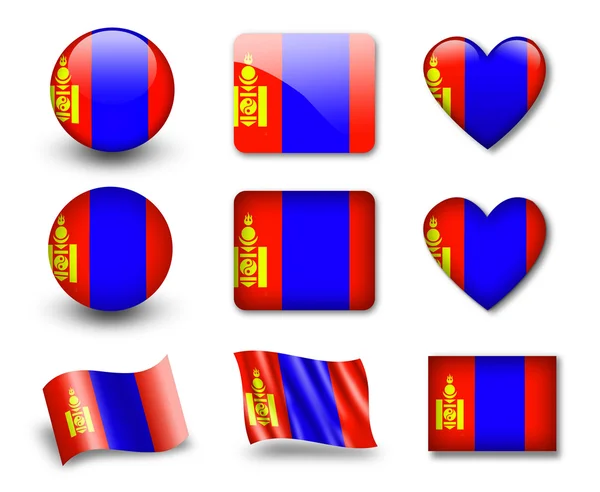 La bandera de Mongolia —  Fotos de Stock