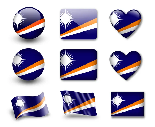 De vlag van Marshalleilanden — Stockfoto