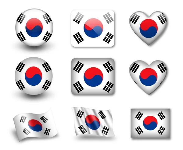 南韩国旗 — 图库照片