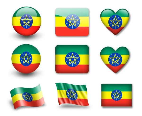 埃塞俄比亚国旗 — 图库照片