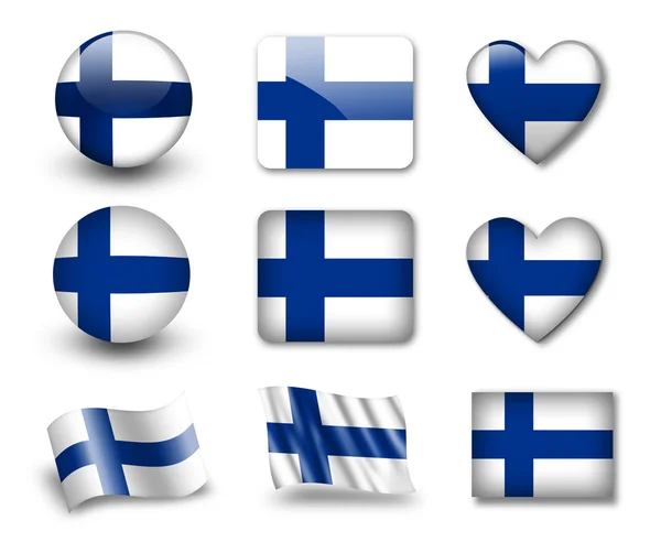 Det finske flag - Stock-foto