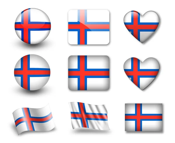 De vlag van de Faeröer — Stockfoto