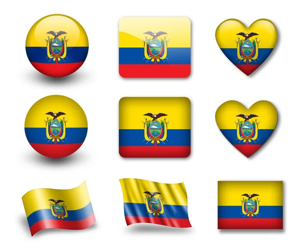 stock image The Ecuador flag