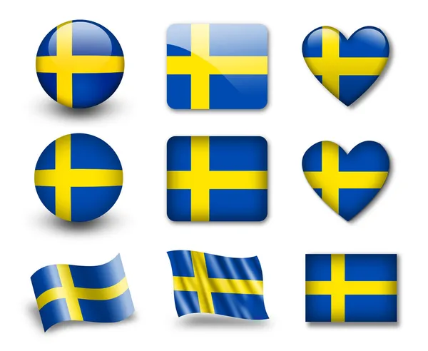 Den svenska flaggan — Stockfoto