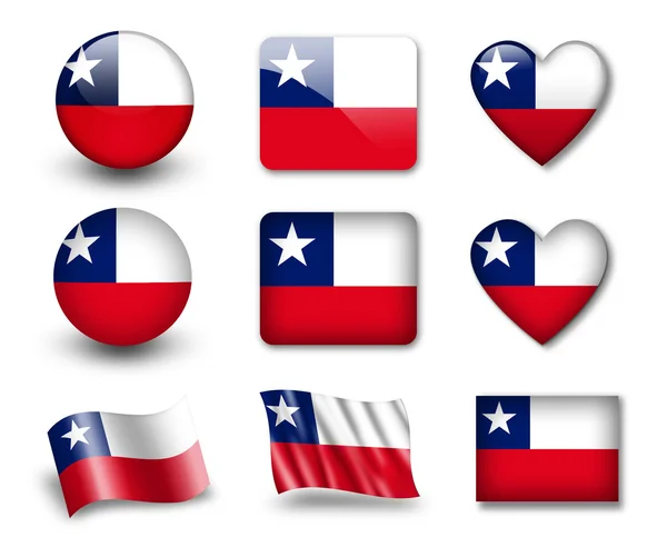 De vlag van Chili — Stockfoto