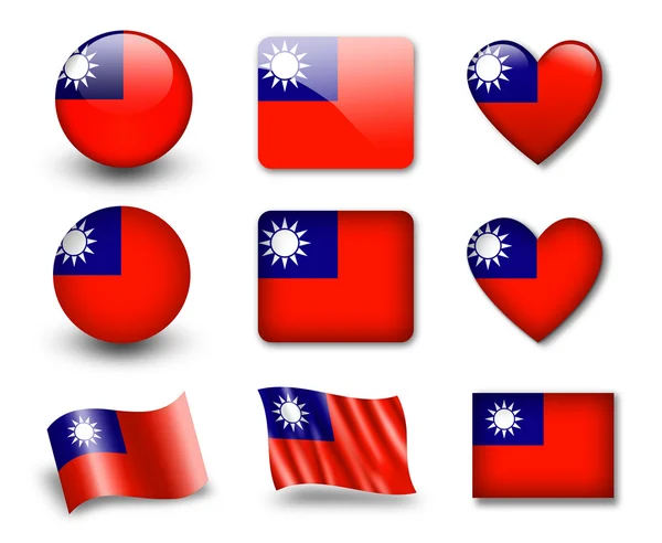La bandera de Taiwán — Foto de Stock