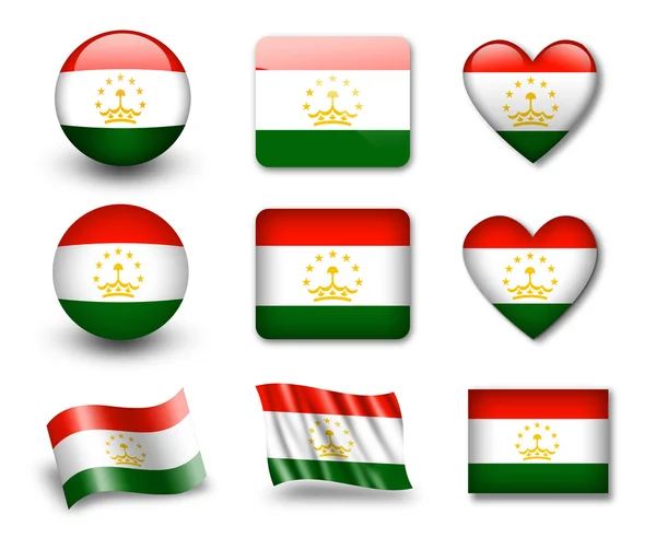 De Tadzjiekse vlag — Stockfoto