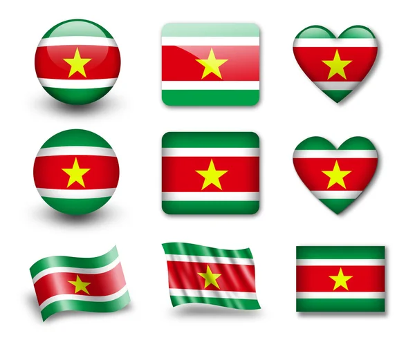 De vlag van Suriname — Stockfoto