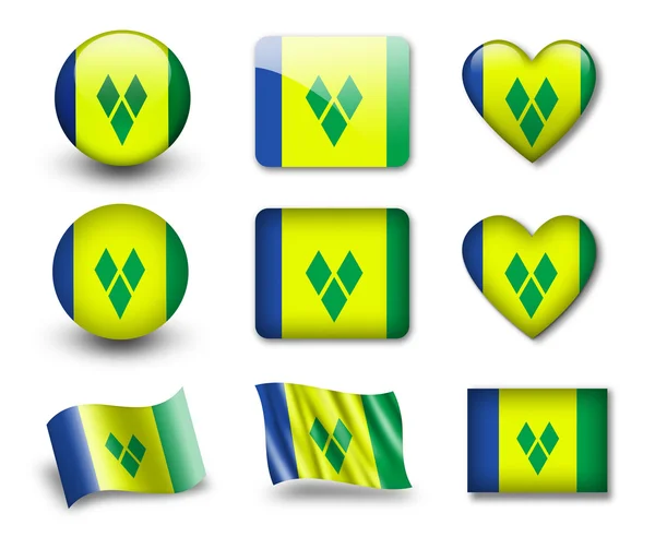 Stock image The Saint Vincent and the Grenadines flag