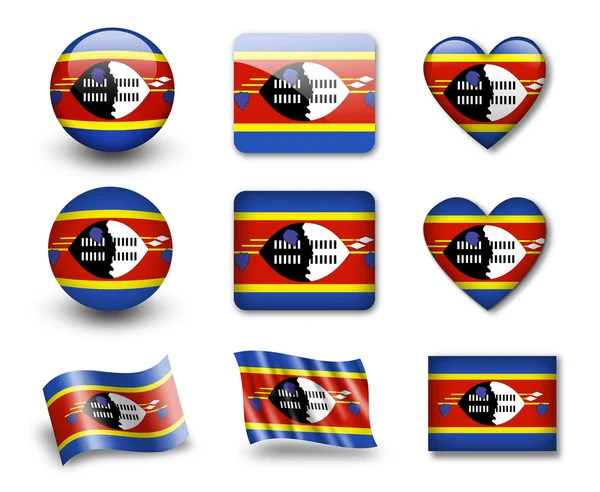 The Swaziland flag — Stock Photo, Image
