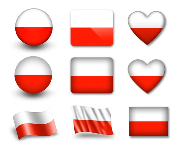 Polský Vlajka — Stock fotografie