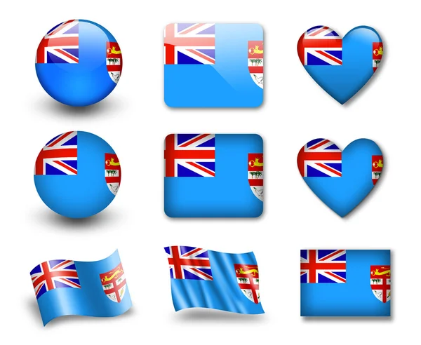 De vlag van fiji — Stockfoto