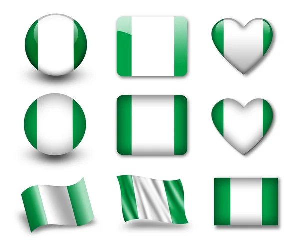 La bandera nigeriana — Foto de Stock