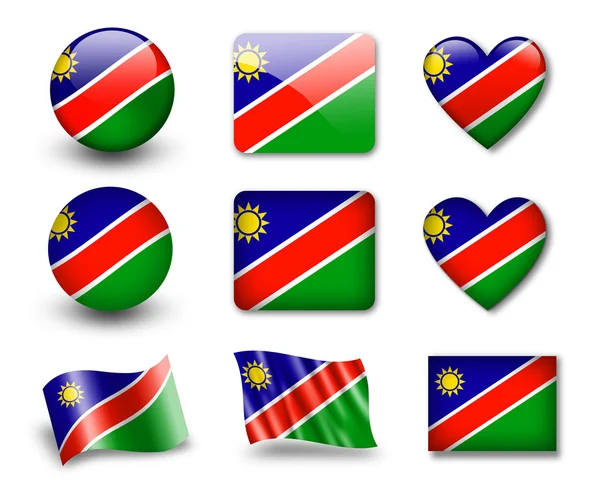 Die namibia-Flagge — Stockfoto