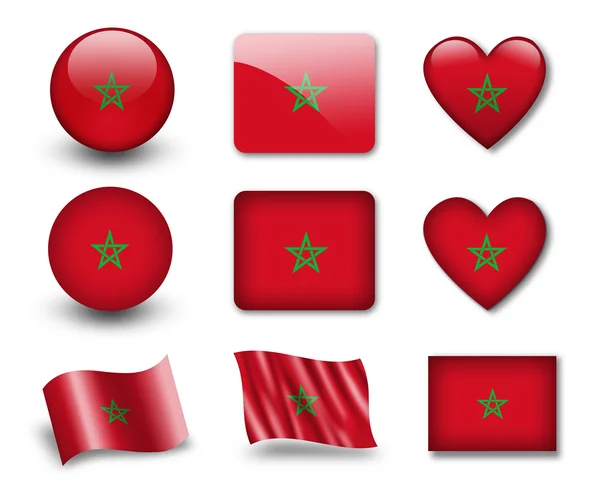 La bandera marroquí — Foto de Stock
