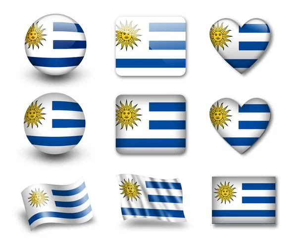 Η σημαία της Ουρουγουάης — Φωτογραφία Αρχείου