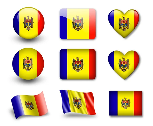 De Moldavische vlag — Stockfoto