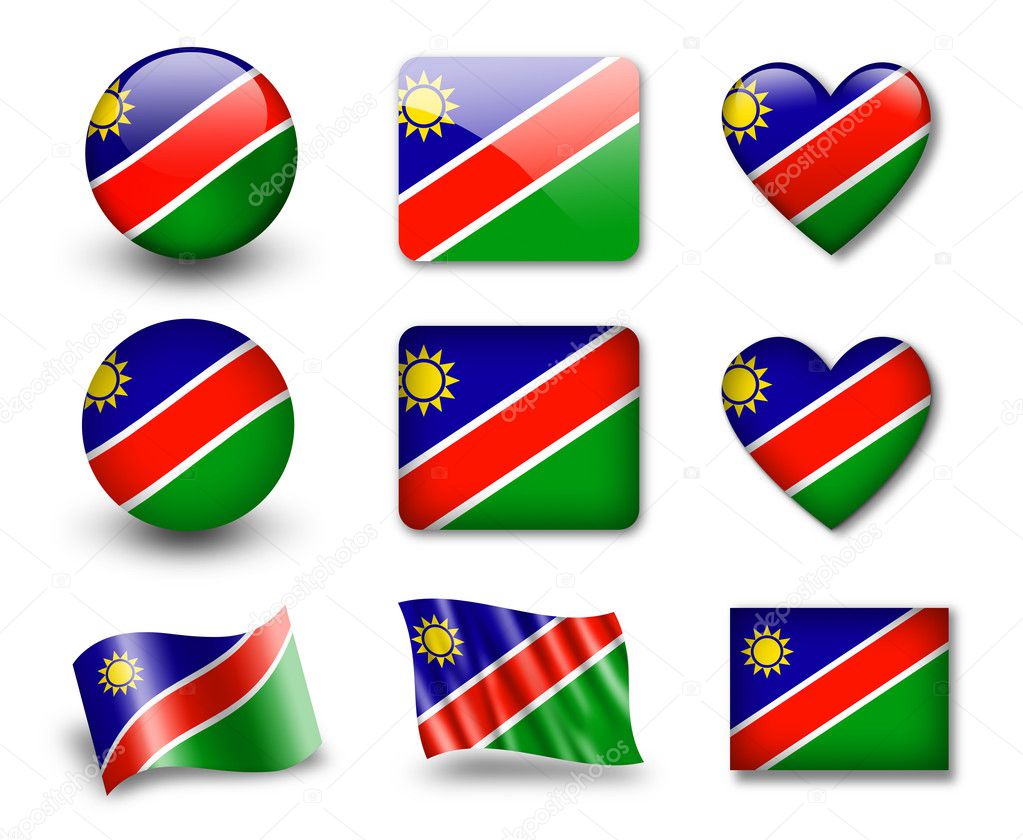 纳米比亚国旗— 图库照片©TpaBMa2＃9020473