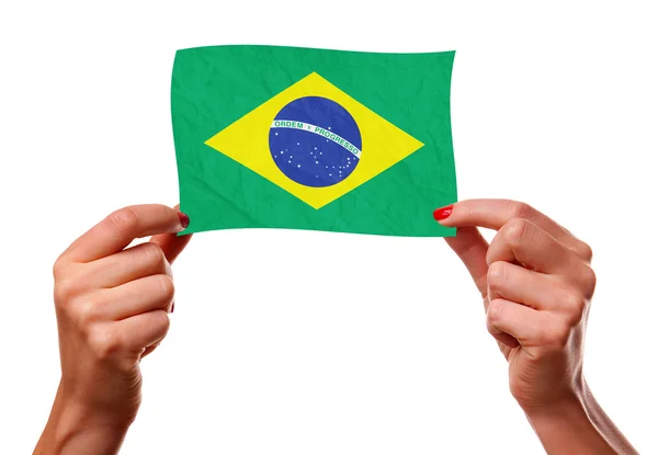 Бразильский флаг — стоковое фото