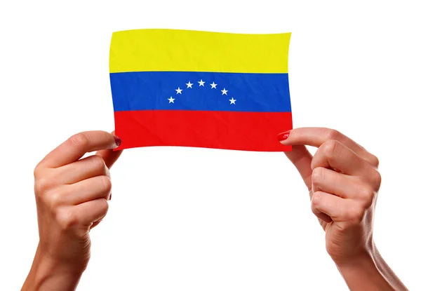A venezuelai zászlót — Stock Fotó