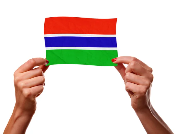 Gambias flagga — Stockfoto