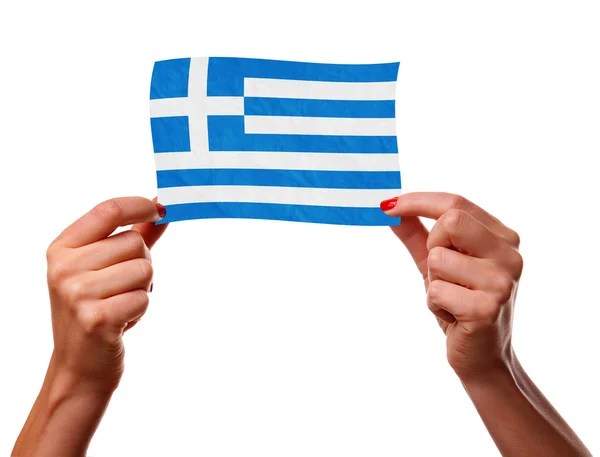 Die griechische Flagge — Stockfoto