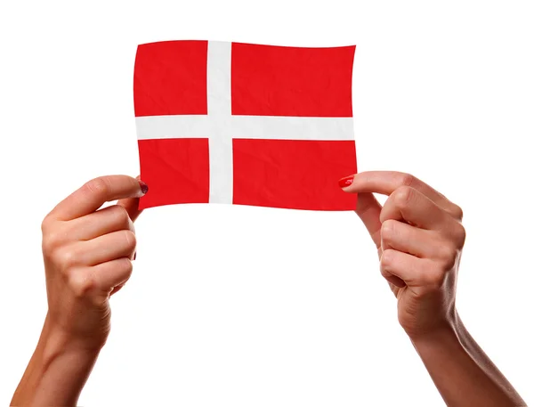 Den danska flaggan — Stockfoto