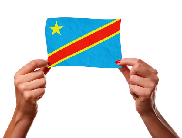 The Democratic Republic of the Congo flag — Stock Photo, Image