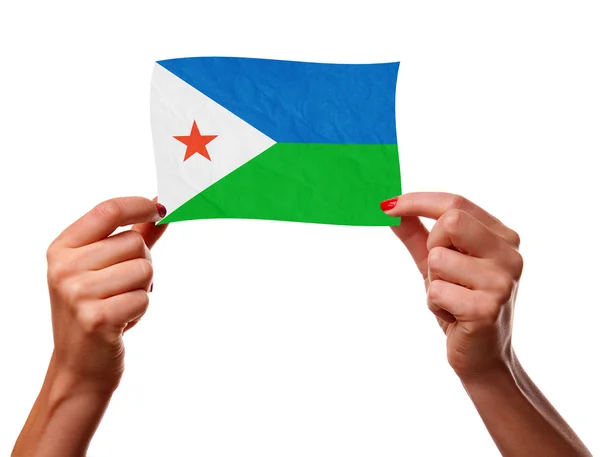 De vlag van djibouti — Stockfoto
