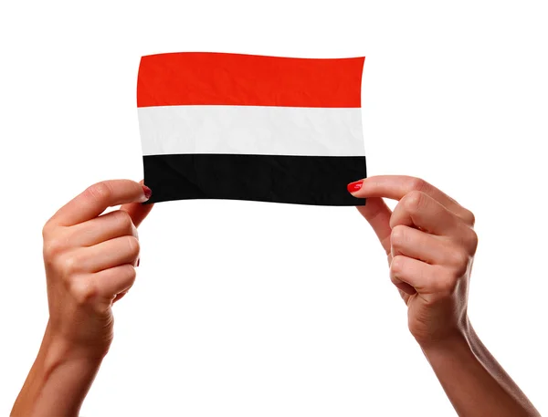La bandiera yemenita — Foto Stock