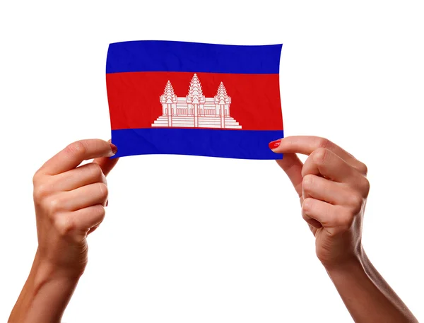 La bandiera cambogiana — Foto Stock
