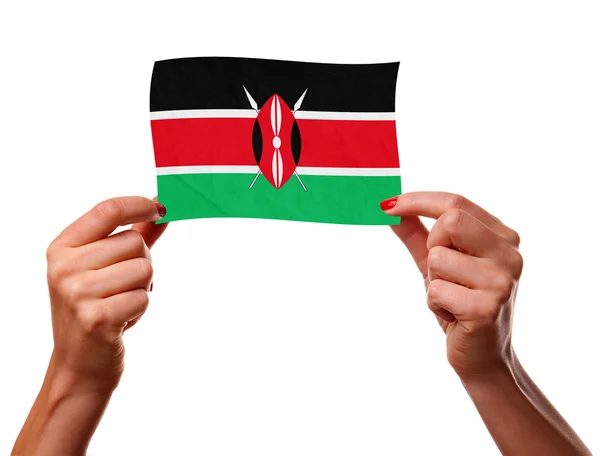 Кенийский флаг — стоковое фото
