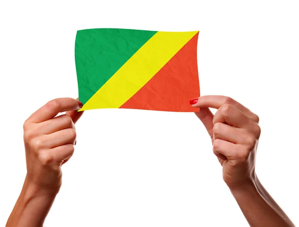 De vlag van congo — Stockfoto