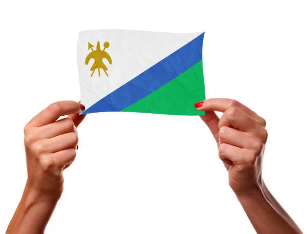 De vlag van lesotho — Stockfoto
