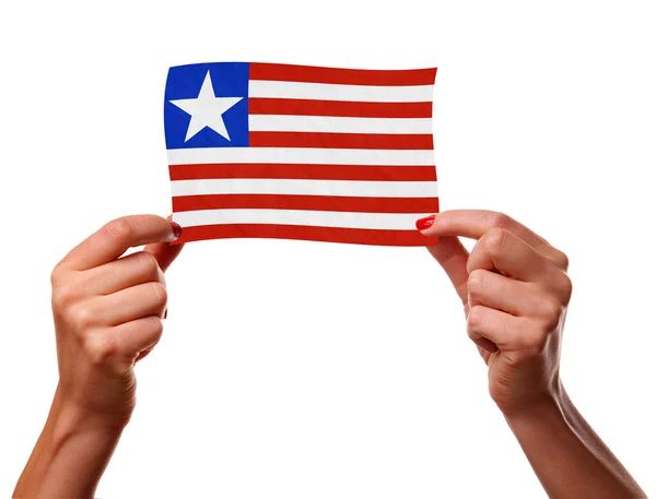 De Liberiaanse vlag — Stockfoto