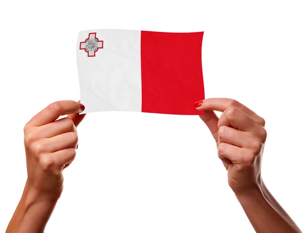 Мальтийский флаг — стоковое фото