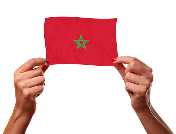 De Marokkaanse vlag — Stockfoto