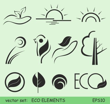 Eco elements clipart