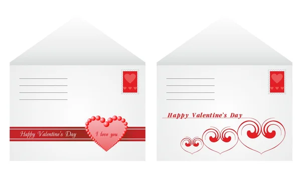 Envelopes for Valentines Day — Stock Vector