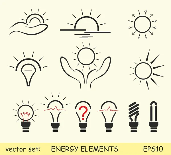 stock vector Energy elements