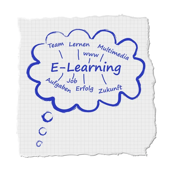 Cloud e-learning — Stockový vektor