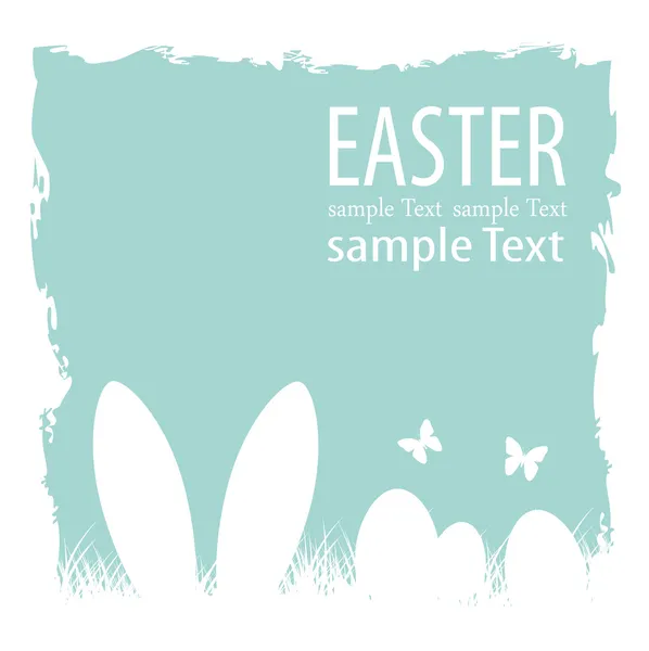 Happy easter on blue — Stock Vector
