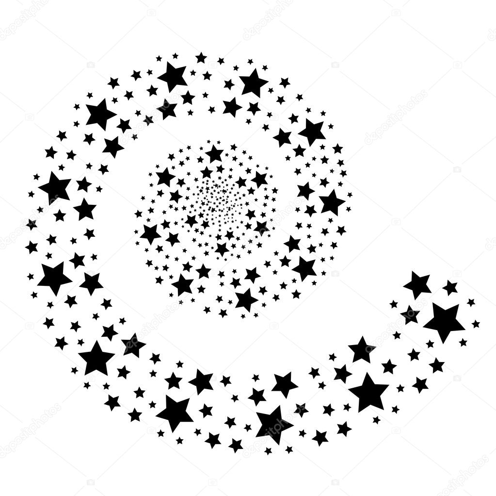 Stars on white
