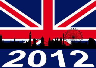 Londra 2012 bayrak ile
