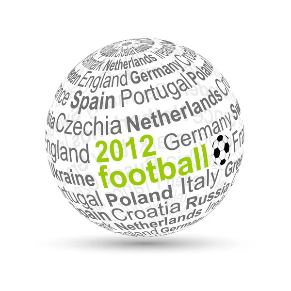 Ballon de football 3D 2012 — Image vectorielle
