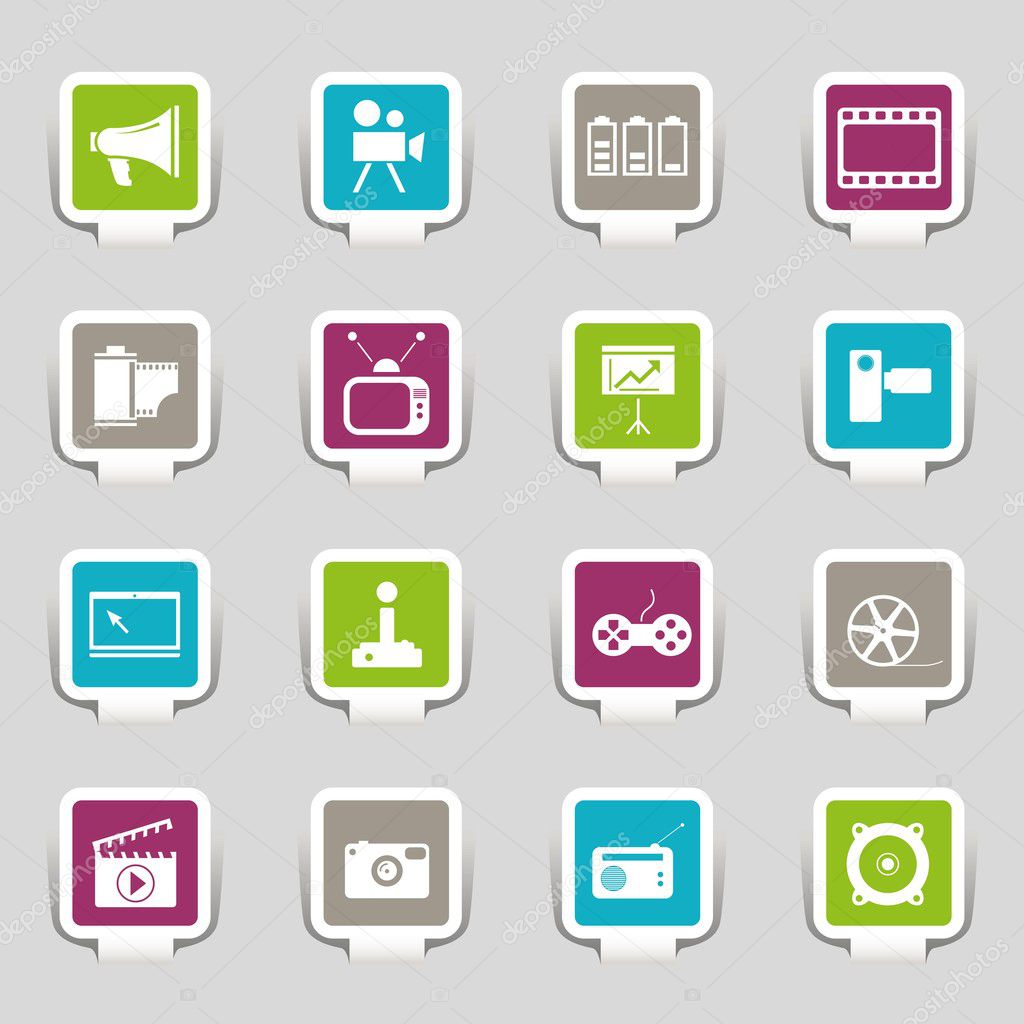 16 icons media