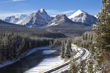 Railroad in the Rockies clipart