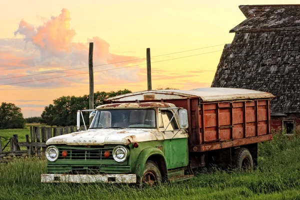 Old Green Grain Truck